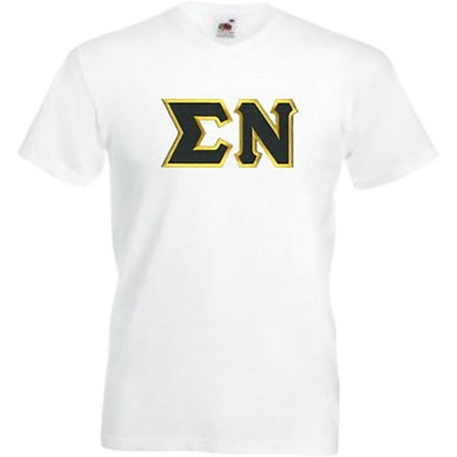 imageSigma Nu Lettered VNeck TShirtWhite