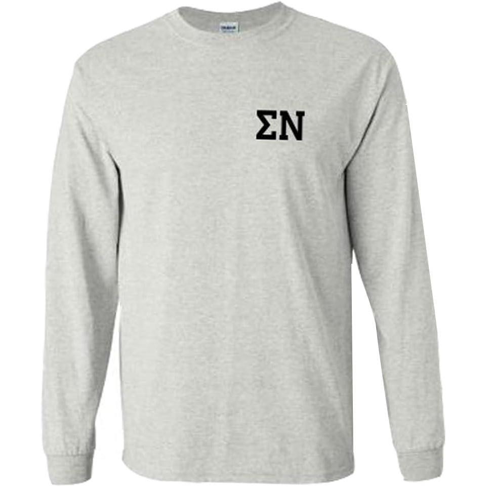 imageSigma Nu World Famous Crest Long Sleeve TShirtLight Grey