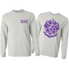 Sigma Alpha Epsilon SAE World Famous Crest Long Sleeve T-Shirt(Light Grey)