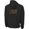 Sigma Nu Tackle Twill Lettered Pack N Go Pullover(Black)