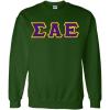Greekgear Sigma Alpha Epsilon Lettered Crewneck(Forest Green)