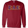 Greekgear Sigma Alpha Epsilon Lettered Crewneck(Maroon)