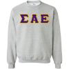 Greekgear Sigma Alpha Epsilon Lettered Crewneck(Sports Grey)