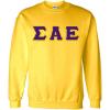 Greekgear Sigma Alpha Epsilon Lettered Crewneck(Yellow)