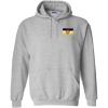 Greekgear Sigma Nu Flag Patch Hooded Sweatshirt(Sports Grey)