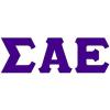 Sigma Alpha Epsilon SAE Big Greek Letter Window Sticker Decal 4 Inches Purple(Purple)
