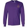 Sigma Alpha Epsilon SAE Fraternity Crest Longsleeve Tee(Purple)