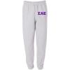 Sigma Alpha Epsilon SAE Greek Lettered Thigh Sweatpants(Light Ash Grey)