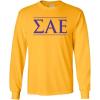 Sigma Alpha Epsilon SAE Logo Long Sleeve Tee(Gold)