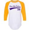 Sigma Alpha Epsilon SAE Tail Year Raglan(White W/Gold)
