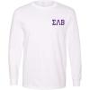 Sigma Lambda Beta Flag Long Sleeve T-Shirt(White)