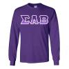 Sigma Lambda Beta Two Tone Greek Lettered Longsleeve Tee(Purple)