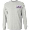 Sigma Lambda Beta World Famous Crest Long Sleeve T-Shirt(Light Grey)