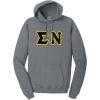 Sigma Nu Pigment-Dyed Lettered Hooded Sweatshirt(Pewter)