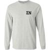 Sigma Nu World Famous Crest Long Sleeve T-Shirt(Light Grey)