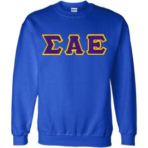 Greekgear Sigma Alpha Epsilon Lettered Crewneck(Royal Blue)