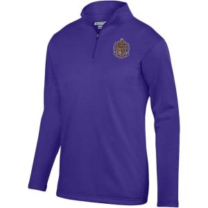 Greekgear Sigma Alpha Epsilon SAE World Famous Crest Wicking Fleece Pullover(Purple)