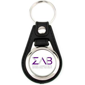 Greekgear Sigma Lambda Beta Leatherette Teardrop Key Chain