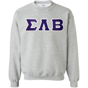 Greekgear Sigma Lambda Beta Lettered Crewneck(Sports Grey)