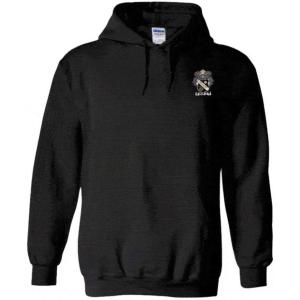 Greekgear Sigma Nu Crest – Shield Emblem Hooded Sweatshirt(Black)