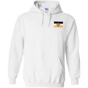 Greekgear Sigma Nu Flag Patch Hooded Sweatshirt(White)