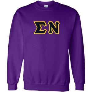 Greekgear Sigma Nu Lettered Crewneck(Purple)