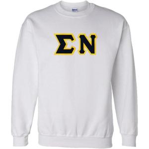 Greekgear Sigma Nu Lettered Crewneck(White)