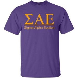 Sigma Alpha Epsilon Bar Tee(Purple)