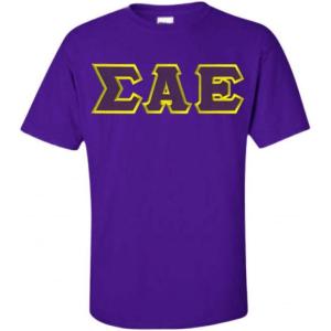 Sigma Alpha Epsilon Lettered T-Shirt(Purple)