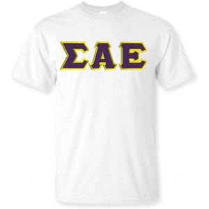 Sigma Alpha Epsilon Lettered T-Shirt(White)