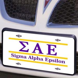Sigma Alpha Epsilon SAE Lettered Lines License Cover