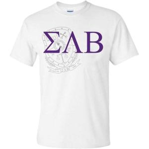 Sigma Lambda Beta Greek Crest T-Shirt(White)