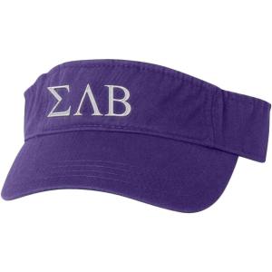 Sigma Lambda Beta Greek Letter Visor(Purple W/White Thread Color)