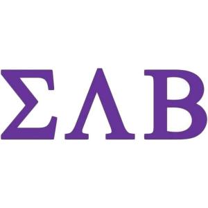 Sigma Lambda Beta Greek Letter Window Sticker Decal Purple(Purple)