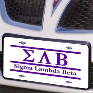 Sigma Lambda Beta Lettered Lines License Cover