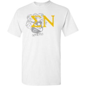 Sigma Nu Greek Crest T-Shirt(Light Grey)