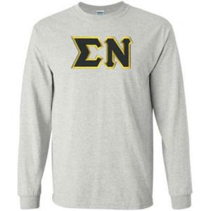 Sigma Nu Lettered Long Sleeve(Light Grey)