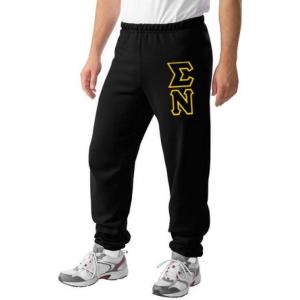 Sigma Nu Lettered Sweatpants(Black)