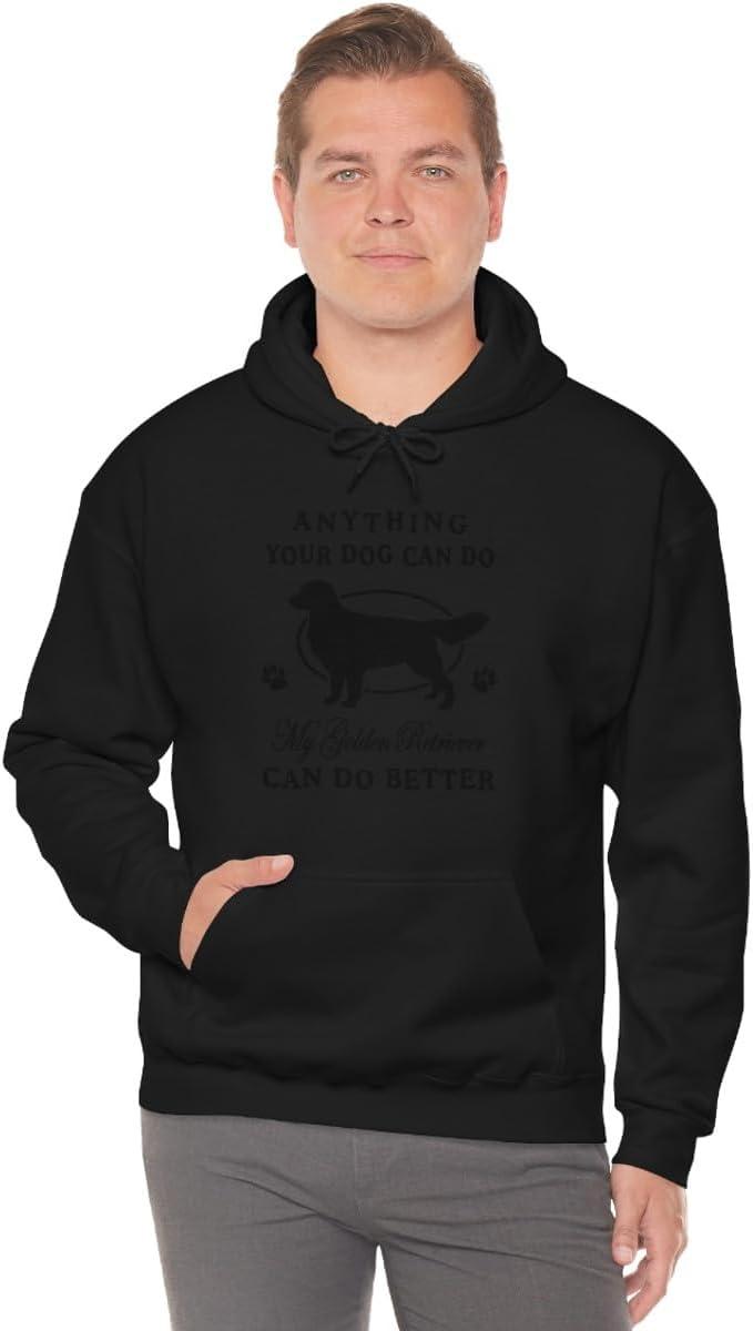 imageAnything Your Dog Can Do My Golden Retriever Can Do Better Hooded SweatshirtBlack