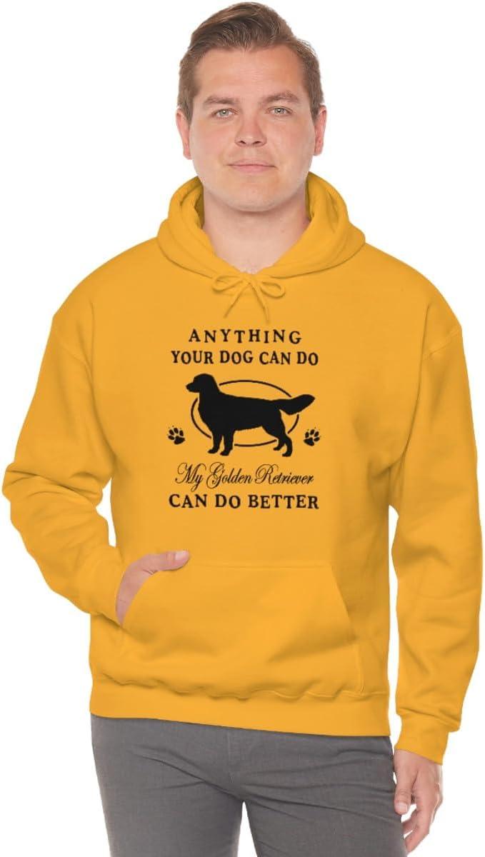 imageAnything Your Dog Can Do My Golden Retriever Can Do Better Hooded SweatshirtGold