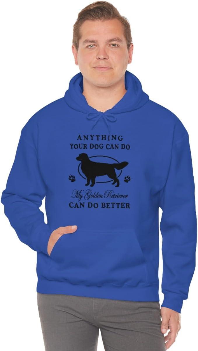 imageAnything Your Dog Can Do My Golden Retriever Can Do Better Hooded SweatshirtRoyal
