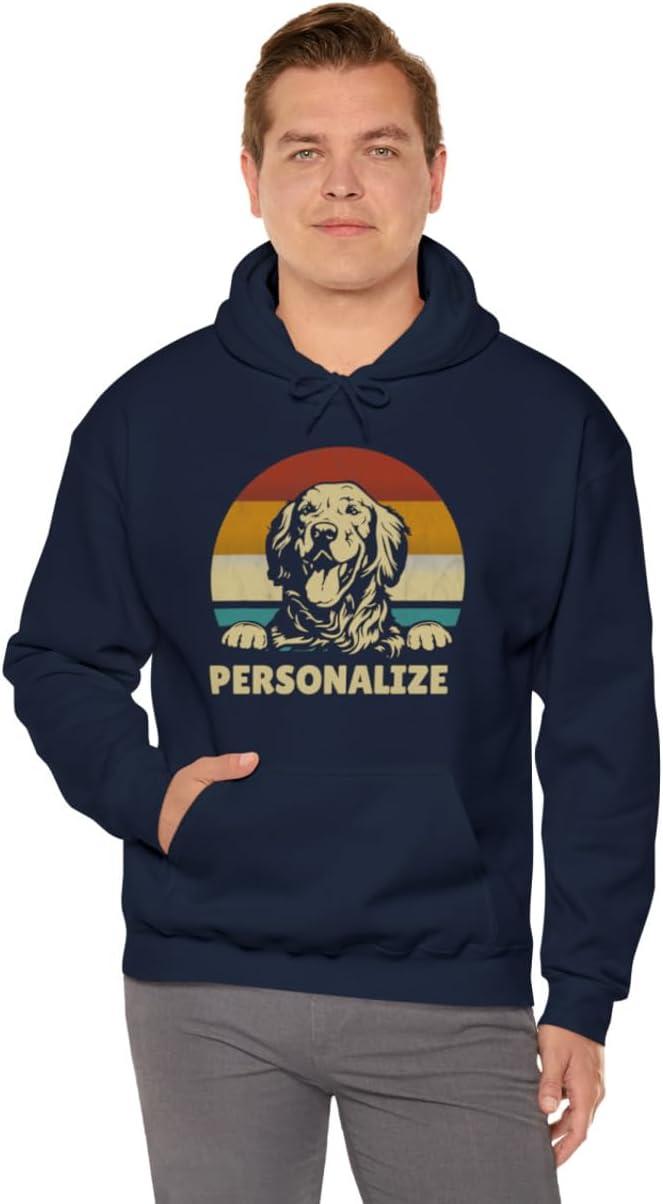 imageCustom Life Is Golden Golden Retriever Hooded SweatshirtNavy