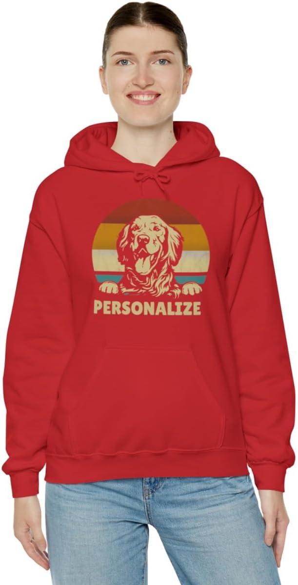 imageCustom Life Is Golden Golden Retriever Hooded SweatshirtRed