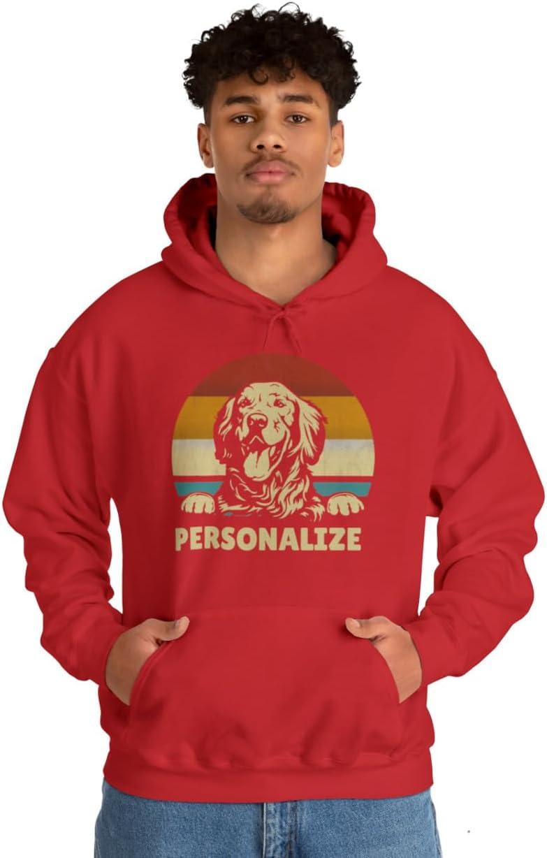 imageCustom Life Is Golden Golden Retriever Hooded SweatshirtRed