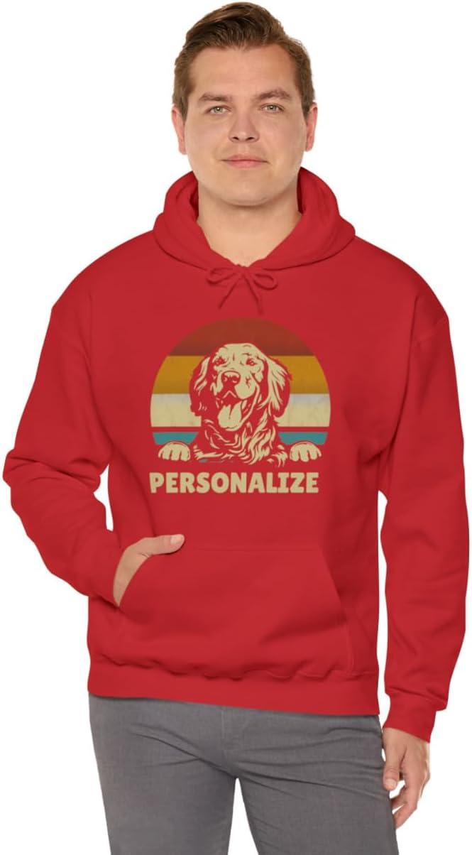 imageCustom Life Is Golden Golden Retriever Hooded SweatshirtRed