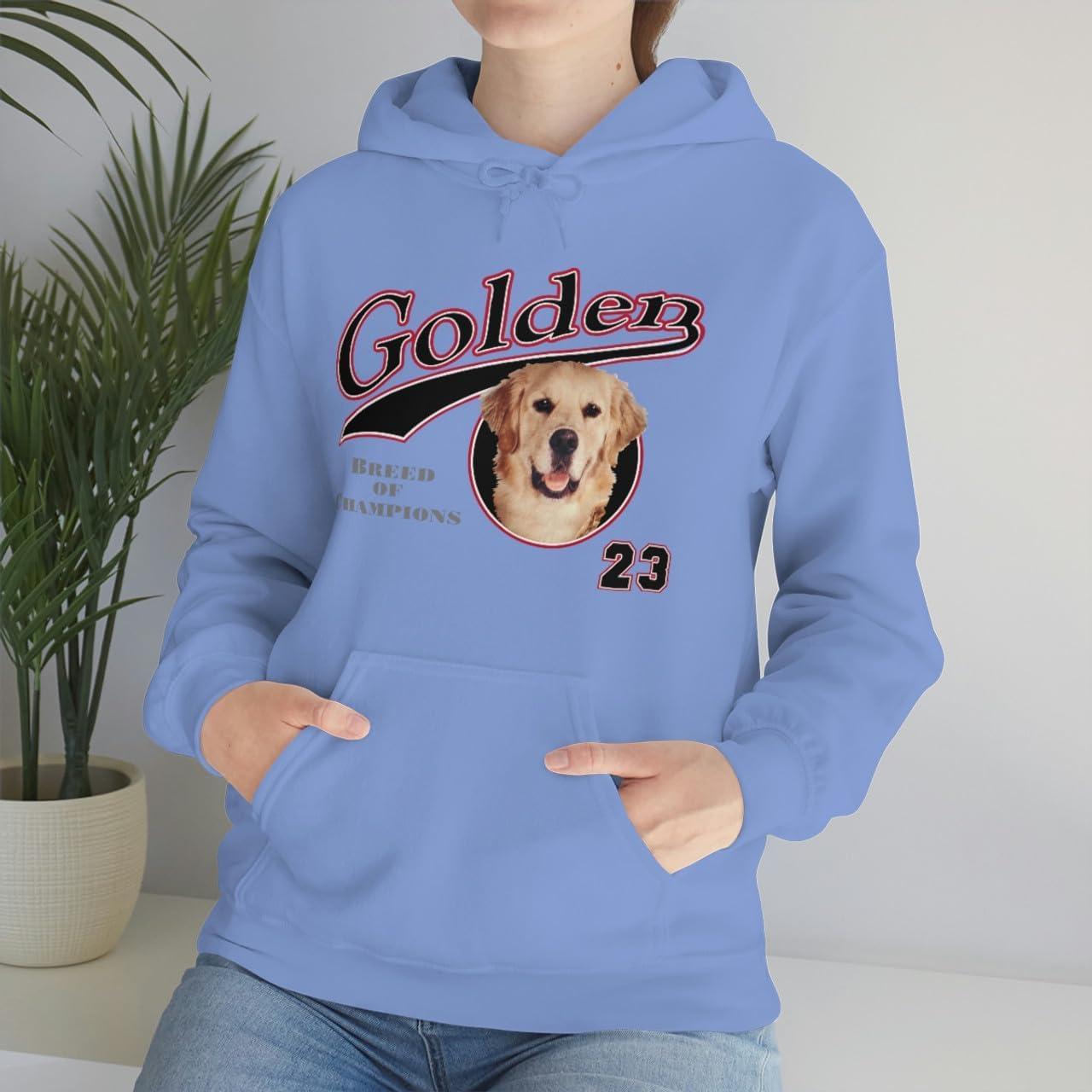 imageGolden Retriever Breed Of Champions Hooded SweatshirtCarolina Blue