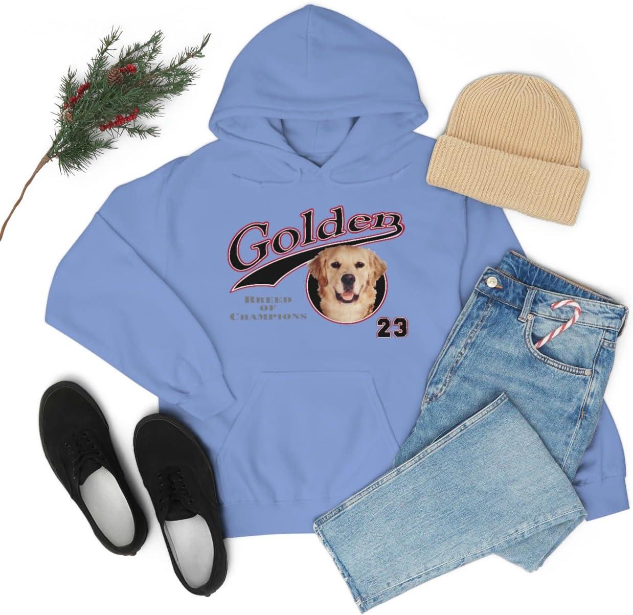 imageGolden Retriever Breed Of Champions Hooded SweatshirtCarolina Blue