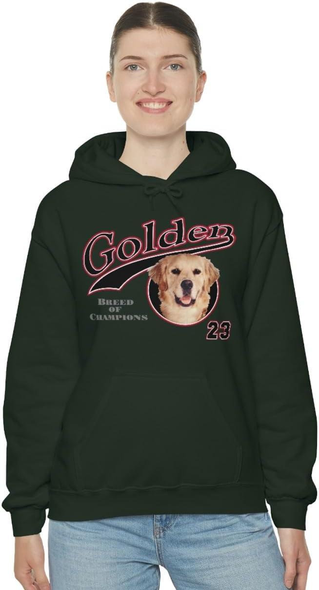 imageGolden Retriever Breed Of Champions Hooded SweatshirtForest Green