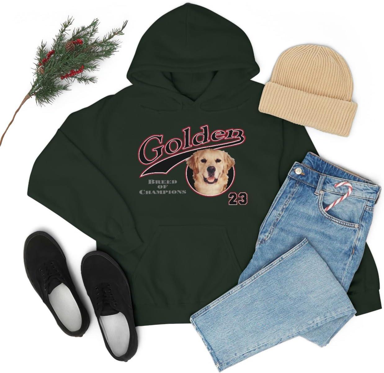 imageGolden Retriever Breed Of Champions Hooded SweatshirtForest Green