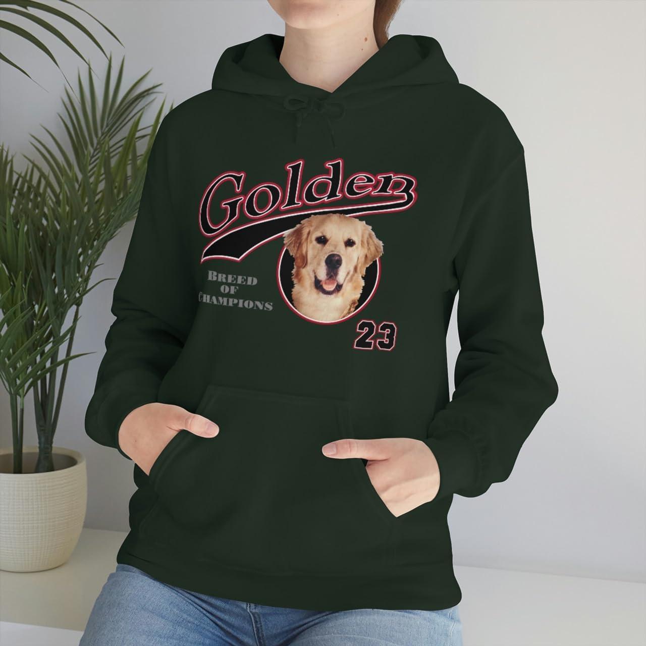 imageGolden Retriever Breed Of Champions Hooded SweatshirtForest Green